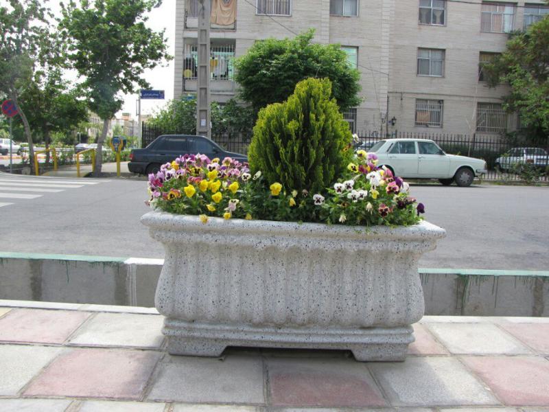 گلدان های مستطیلی فایبرگلاس زرین کار