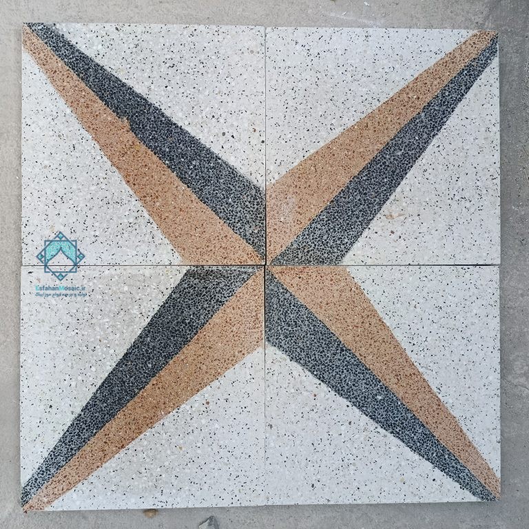 موزاییک سه بعدی شمشیری – سنگ سفید نارنجی